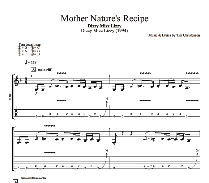 ディジー・ミズ・リジー/DIZZY MIZZ LIZZYバンドスコア